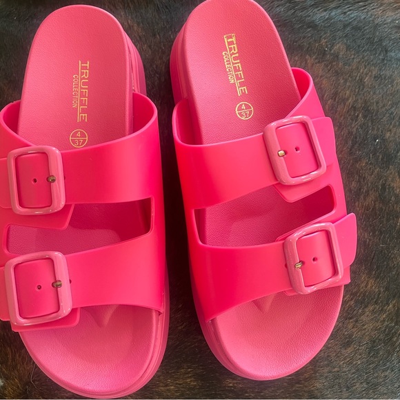 Hot pink platform sandal brand new size 37 - Picture 1 of 3